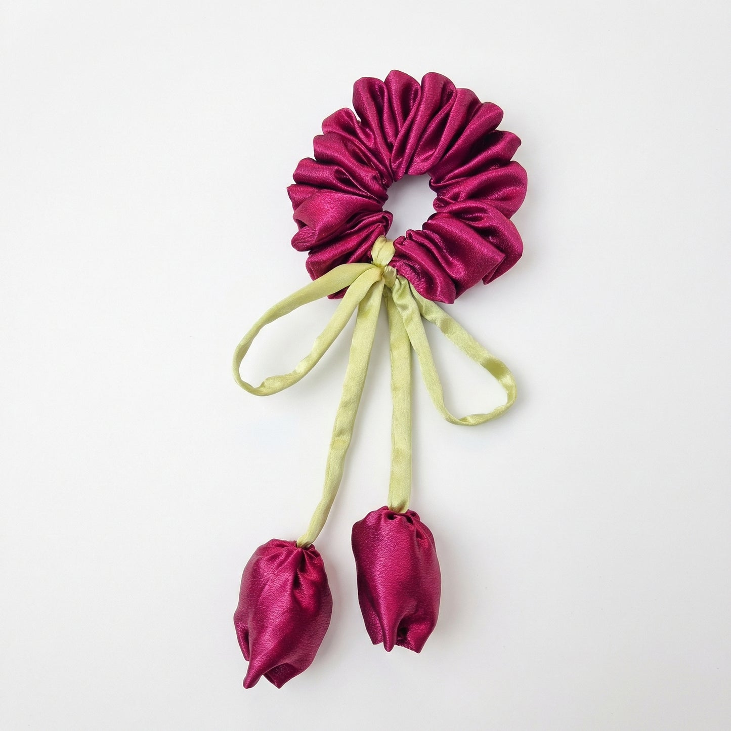WINE TULIP SCRUNCHIE