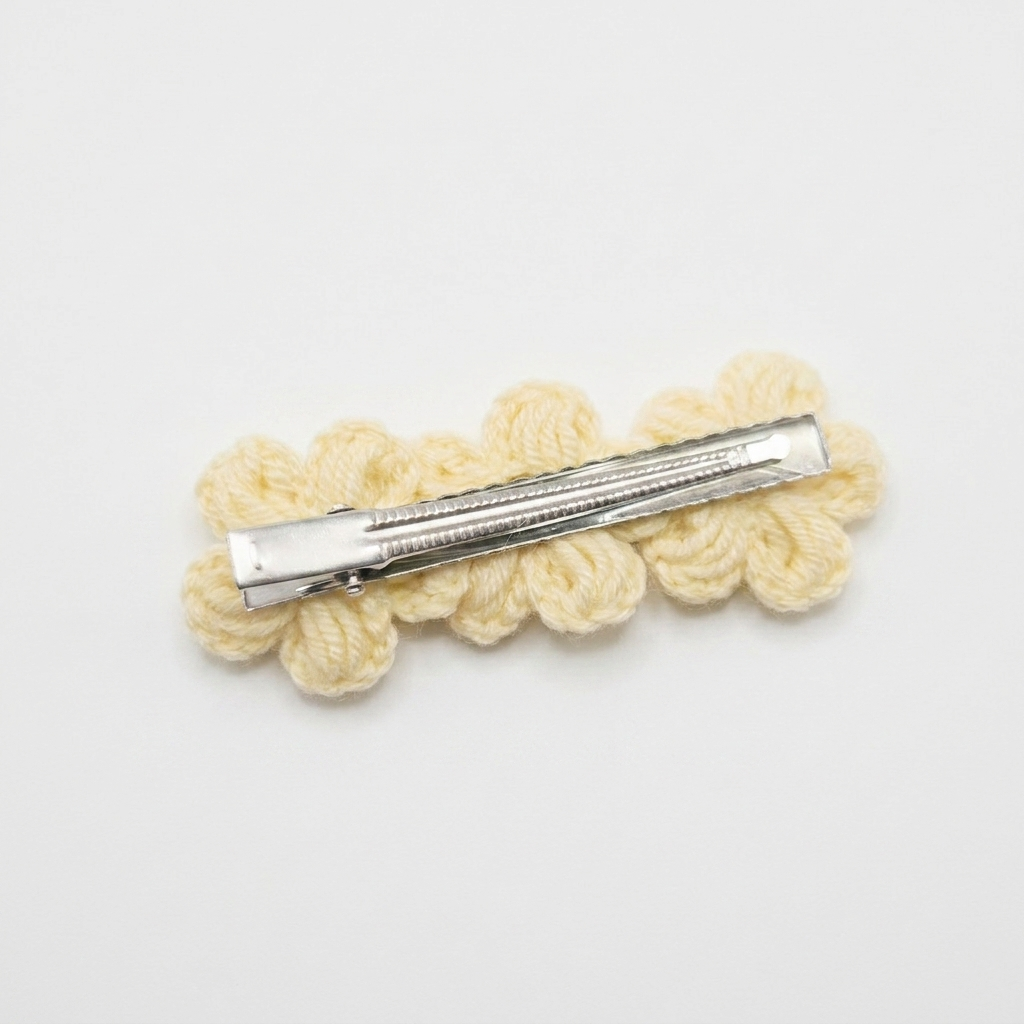 Yellows Floral Crochet clip ( Set of 3 )