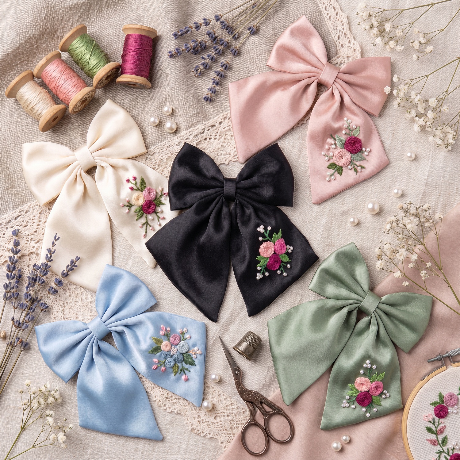 EMBROIDERY BOWS