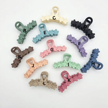 FLORAL LONG MATTE CLAW CLIP
