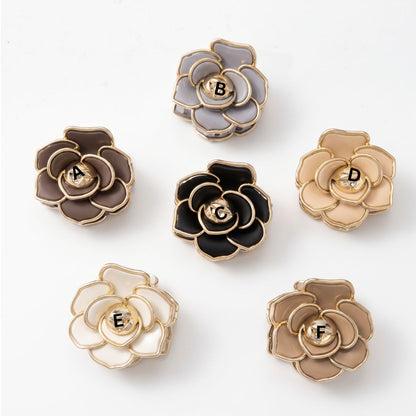 METALLIC ROSE CLAW CLIP