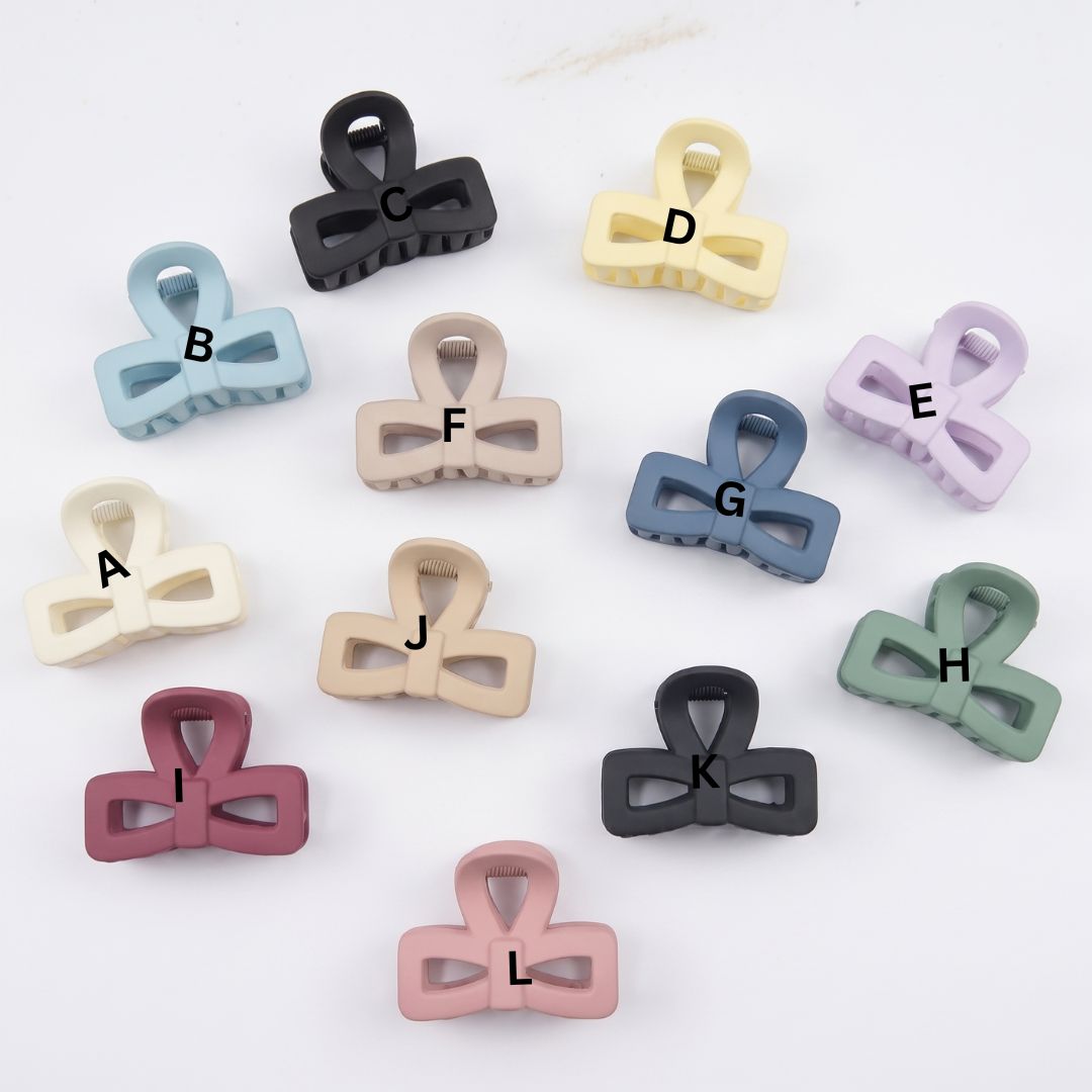 BOW MATTE CLAW CLIP