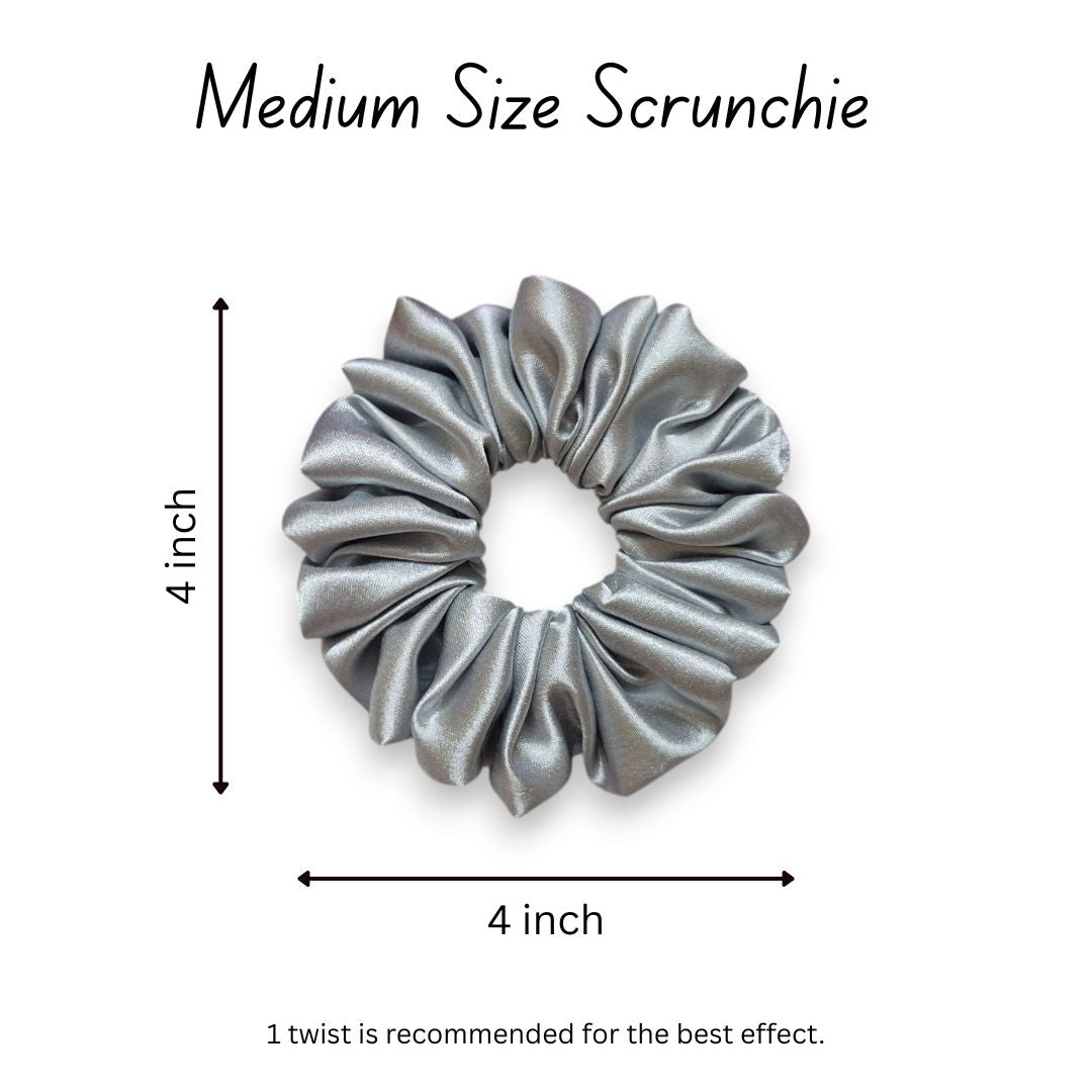 SILVER SCRUNCHIE