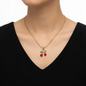 RED CHERRY NECKCHAIN ( Anti tarnish )