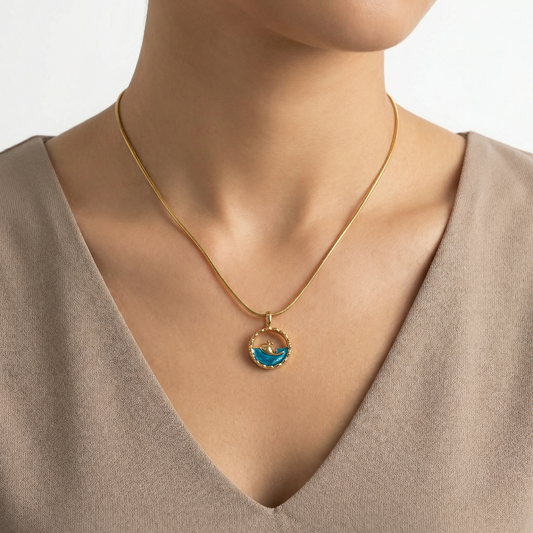 DOLPHIN NECKCHAIN ( Anti tarnish )