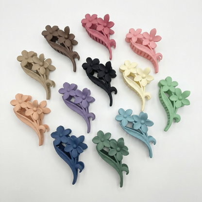 FLOWER LONG MATTE CLAW CLIP