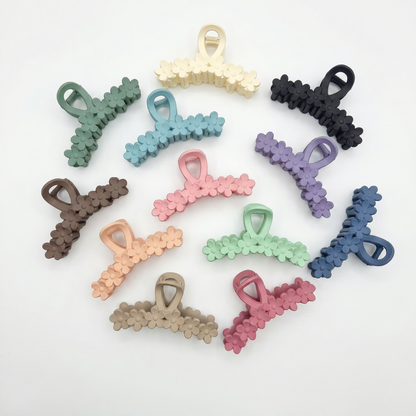 FLORAL LONG MATTE CLAW CLIP
