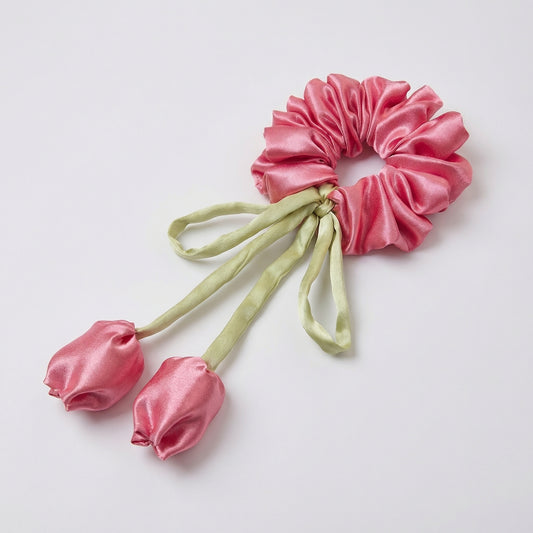 PINK TULIP SCRUNCHIE