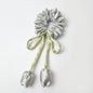 SILVER TULIP SCRUNCHIE