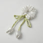 WHITE TULIP SCRUNCHIE