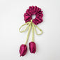 WINE TULIP SCRUNCHIE
