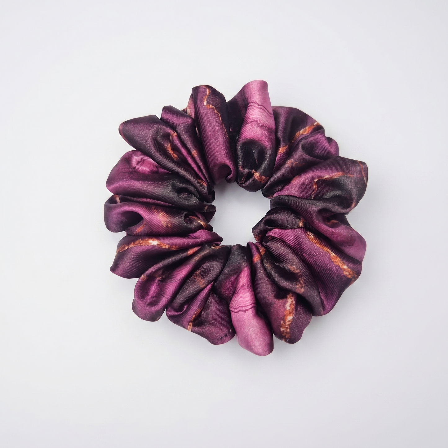 Plum Resin | Premium Satin Scrunchies | M size