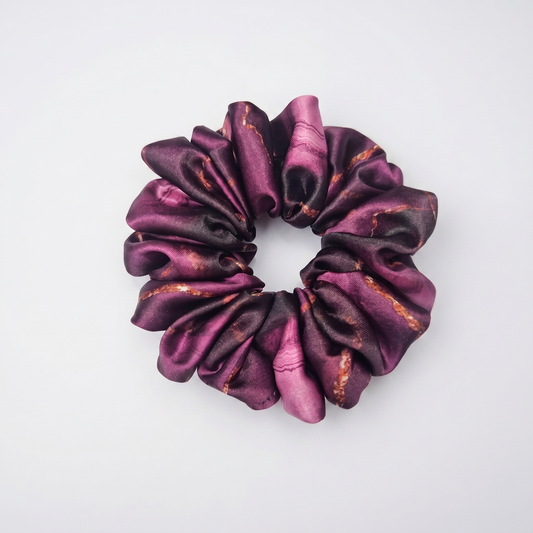 Plum Resin | Premium Satin Scrunchies | M size