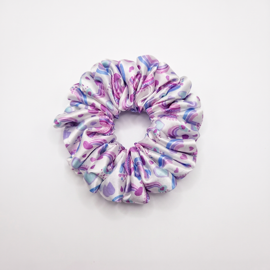 Purple Rainbow | Premium Satin Scrunchies | M size
