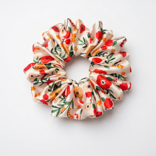 Gardenia | Premium Satin Scrunchies | M size