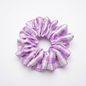 Lilac checks | Premium Satin Scrunchies | M size