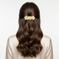 Cream Floral Crochet clip