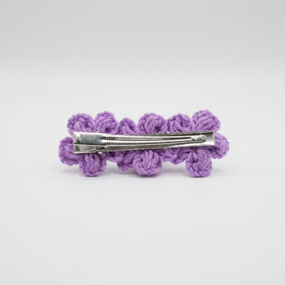 Lilac Floral Crochet clip